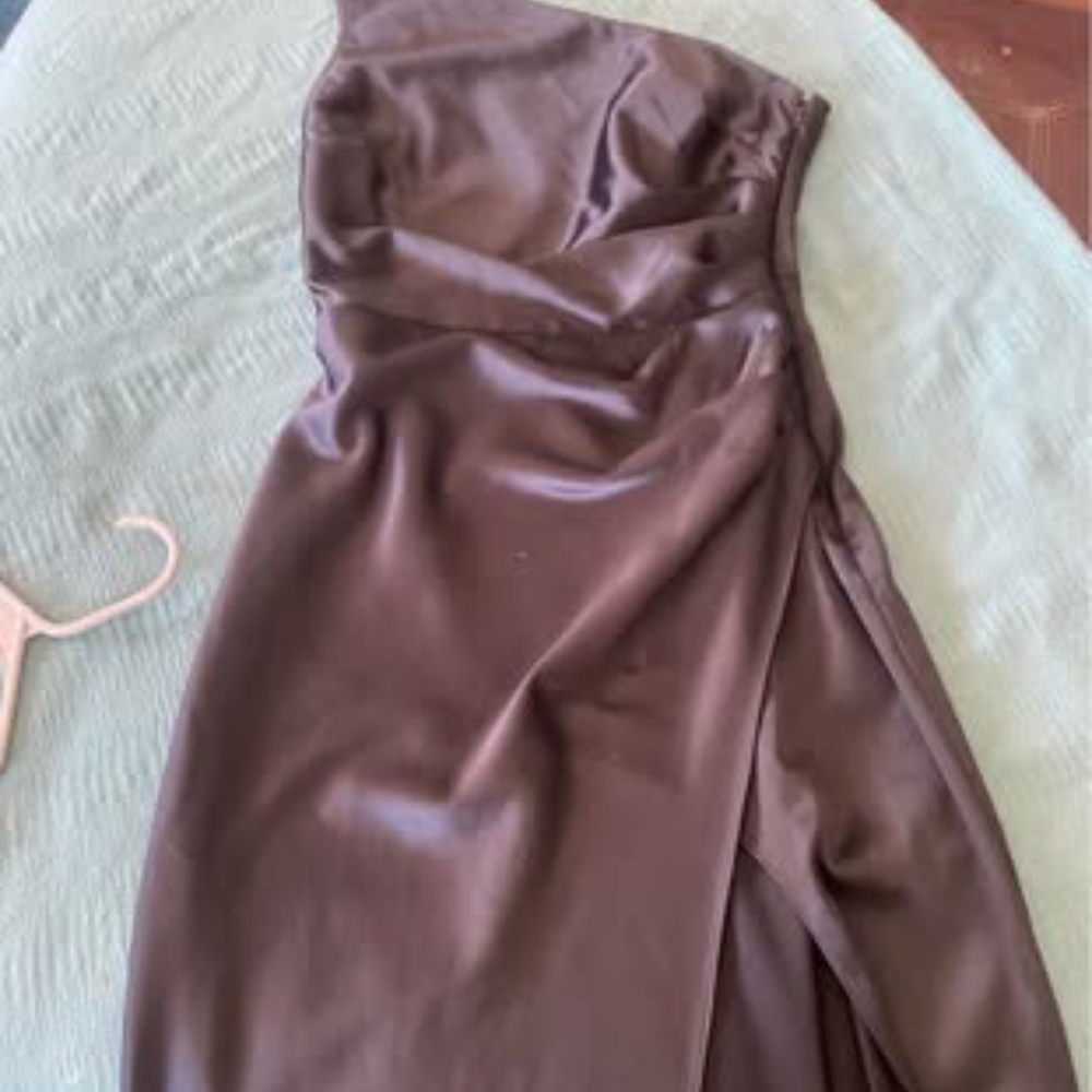 Anthropologie black satin dress - Picture 3 of 3